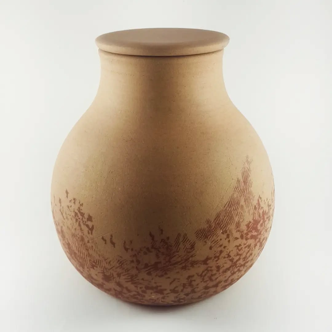 Urne en grès brut